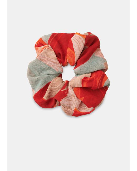 Whistles Red Marble Print Scrunchie