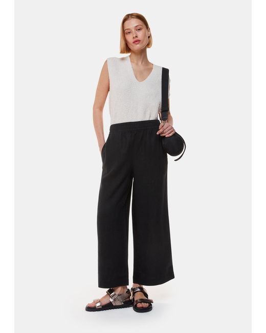 Whistles White Linen Pocket Trouser