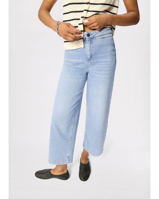 Whistles Blue Stretch Straight Ankle Jean