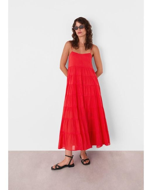 Whistles Cotton Tiered Maxi Sun Dress