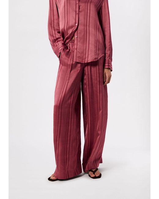 Whistles Red Stripe Satin Trouser