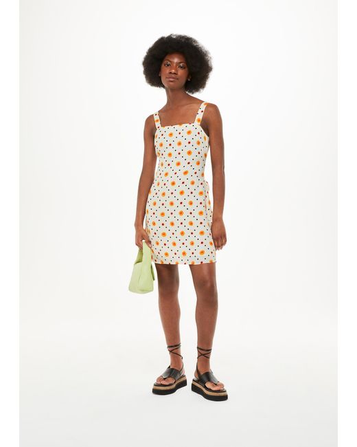 Whistles White Flower Diamond Kimmy Dress