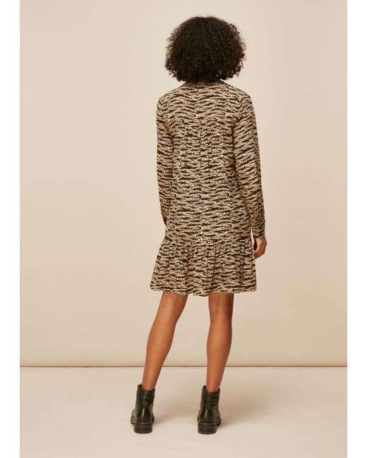 Whistles Natural Tiger Leopard Dress