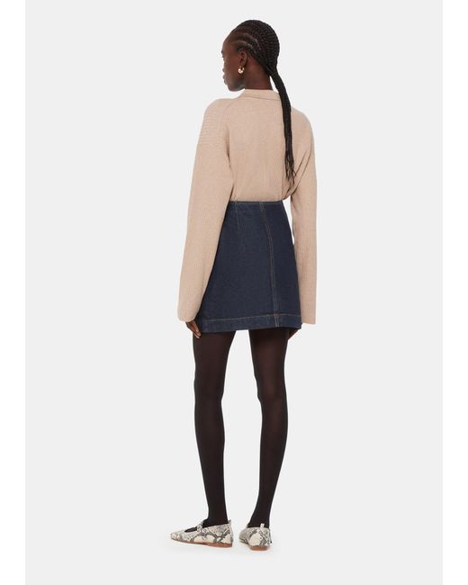 Whistles Blue Denim Mini Skirt