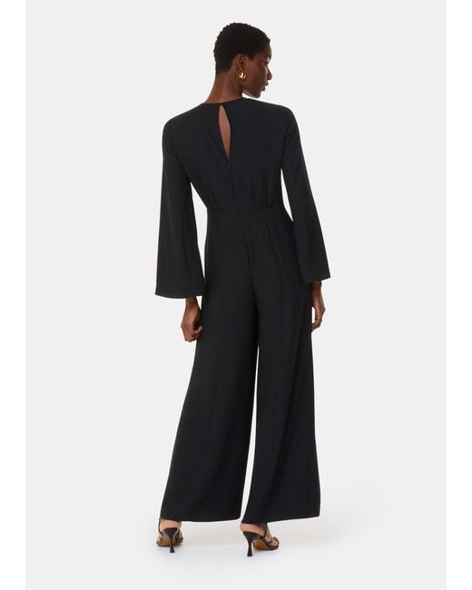 Whistles Blue Bonnie Gathered Jumpsuit