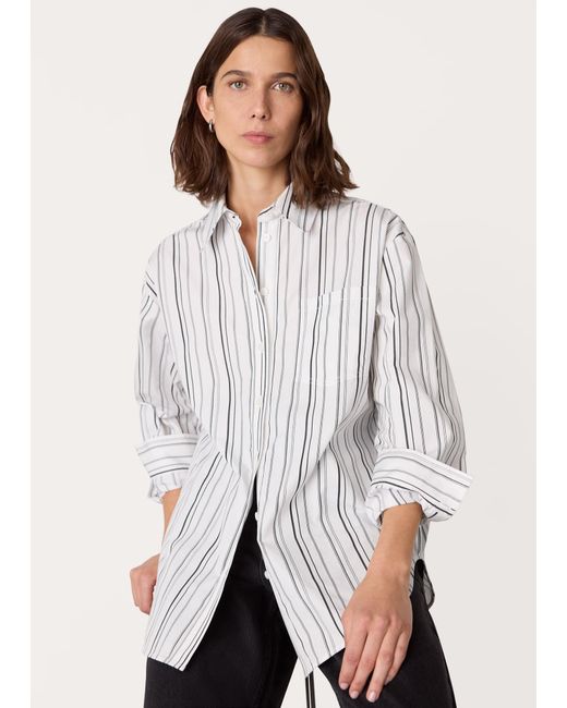 Whistles White Mixed Stripe Oversized Shirt