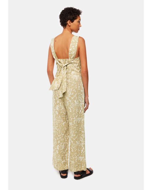 Whistles White Tropical Leaves Jumpsuit