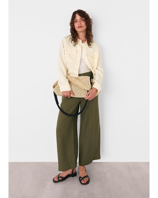 Whistles Natural Abby Linen Casual Jacket