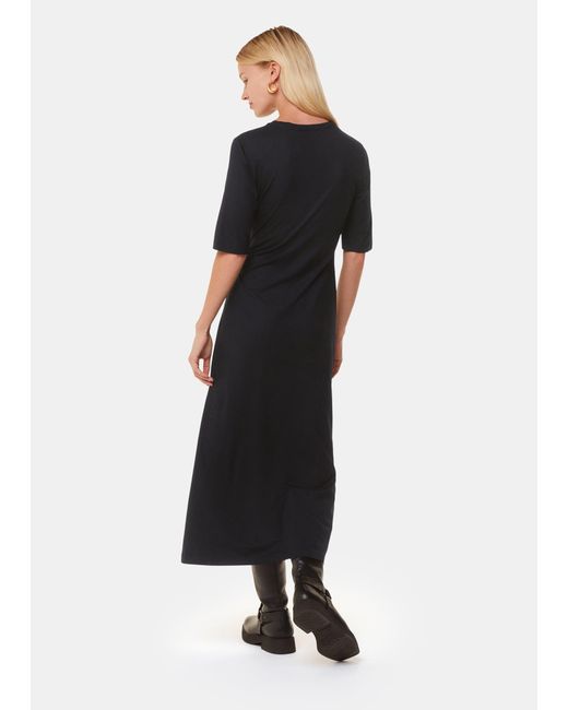 Whistles White Twist Front Jersey Dress