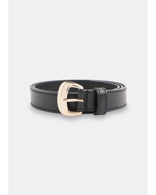 Whistles Black Slim Belt
