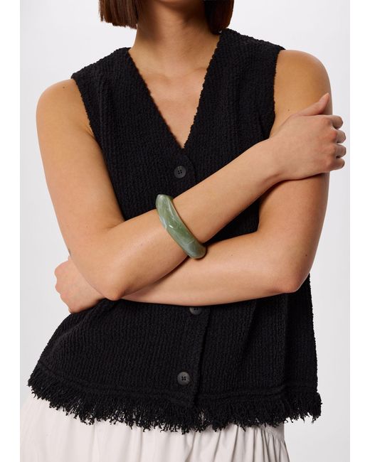 Whistles Green Irregular Chunky Bangle