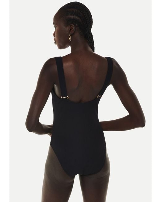 Whistles Blue Square Neck Swimsuit