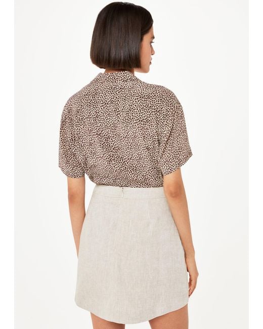 Whistles Multicolor Dashed Leopard Tie Front Top