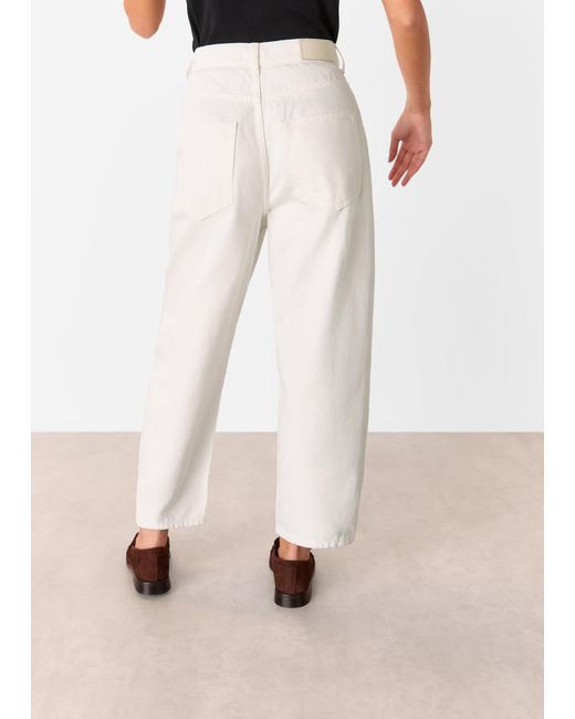 Whistles White Petite Authentic Barrel Leg Jean