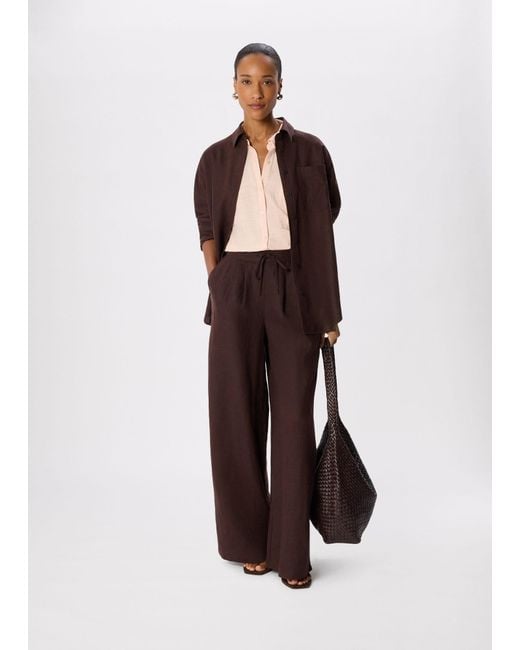 Whistles Black Nicola Textured Shirt