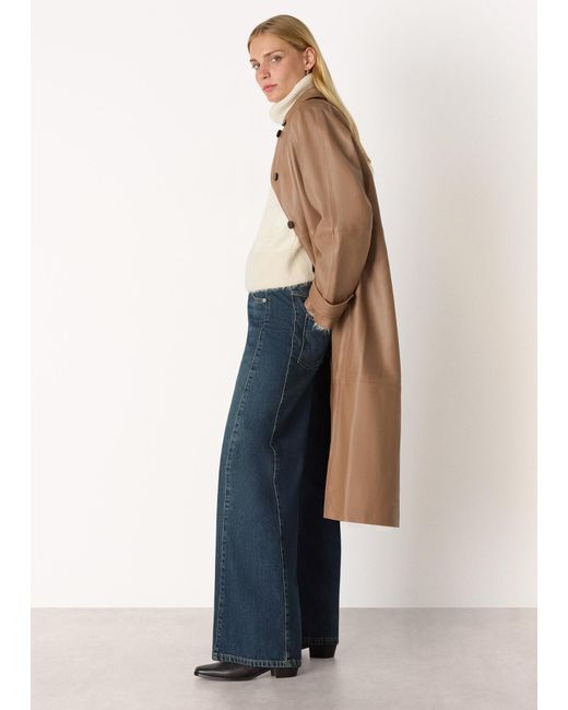 Whistles Blue Panel Wide Leg Jean