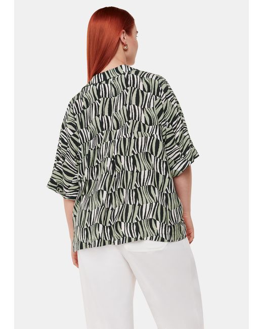 Whistles Green Checkerboard Tiger Boxy Shirt