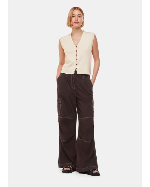 Whistles Natural Bailey Button Through Tank