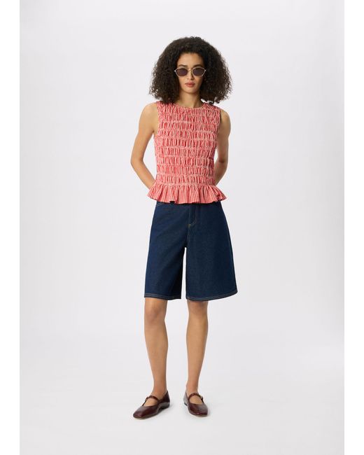 Whistles Blue Authentic Knee Length Short