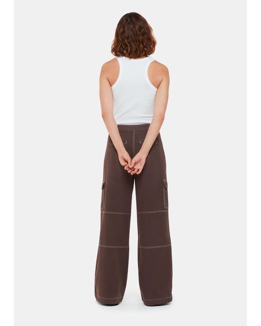 Whistles White Lorna Cargo Trousers