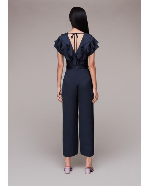 Whistles Blue Adeline Jumpsuit