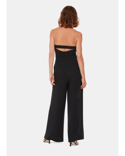 Whistles Black Brianna Bandeau Jumpsuit