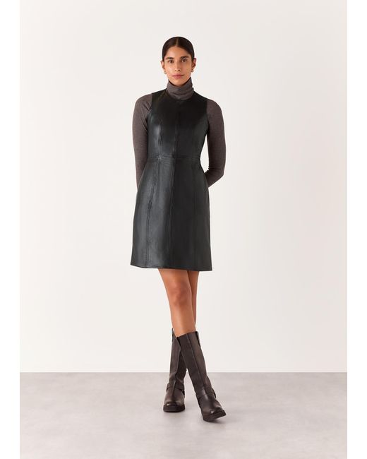 Whistles Natural Leather Shift Dress