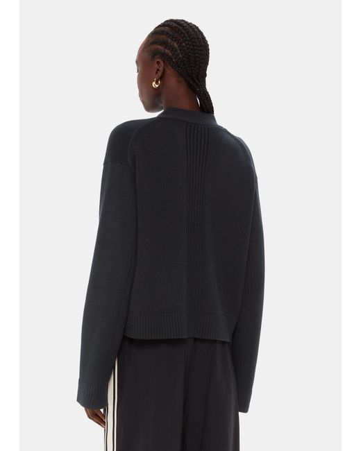 Whistles Black Nina Button Front Cardigan