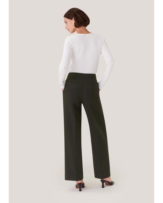 Whistles Green Natalie Wool Blend Trouser