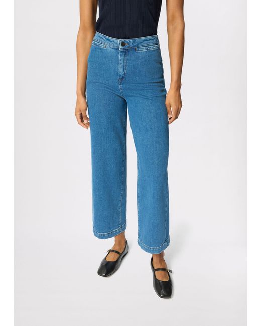 Whistles Blue Stretch Straight Ankle Jean