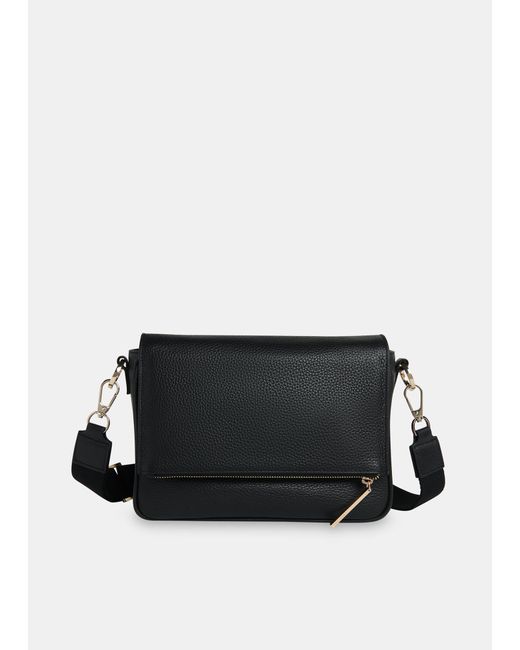 Whistles Black Large Bibi Crossbody Bag