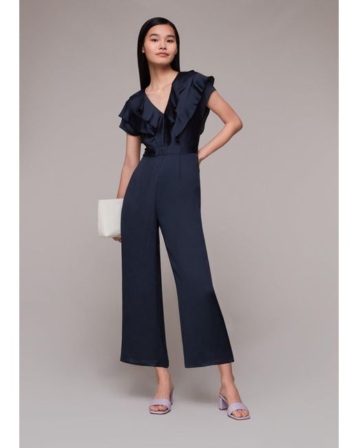 Whistles Blue Adeline Jumpsuit