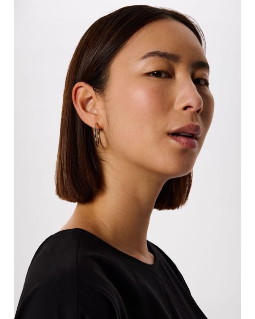 Whistles Blue Clean Hoop Earring