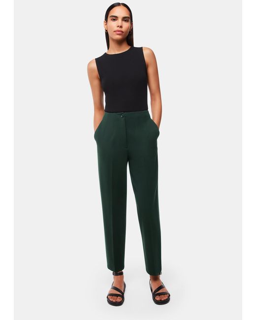Whistles Green Lila Ponte Trouser