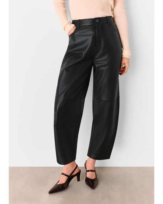 Whistles Black Laura Leather Trouser