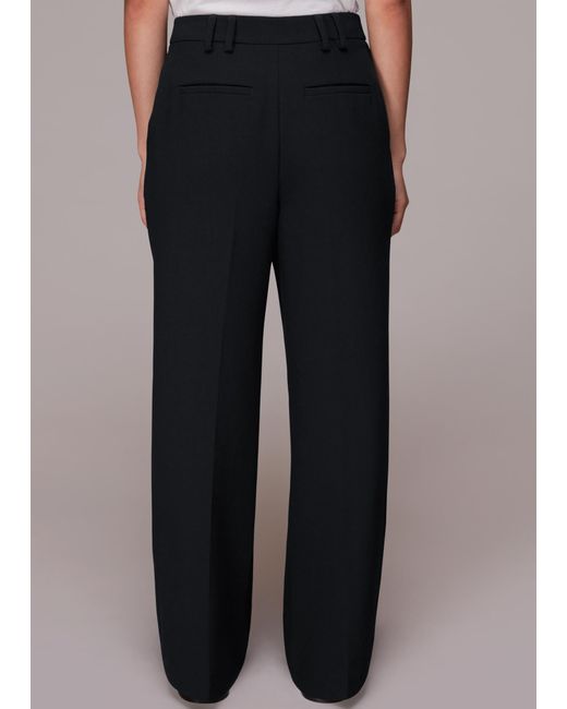 Whistles Black Cara Dropped Waist Trouser