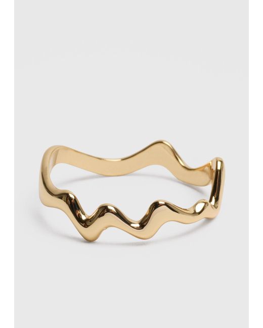 Whistles Metallic Wave Ring
