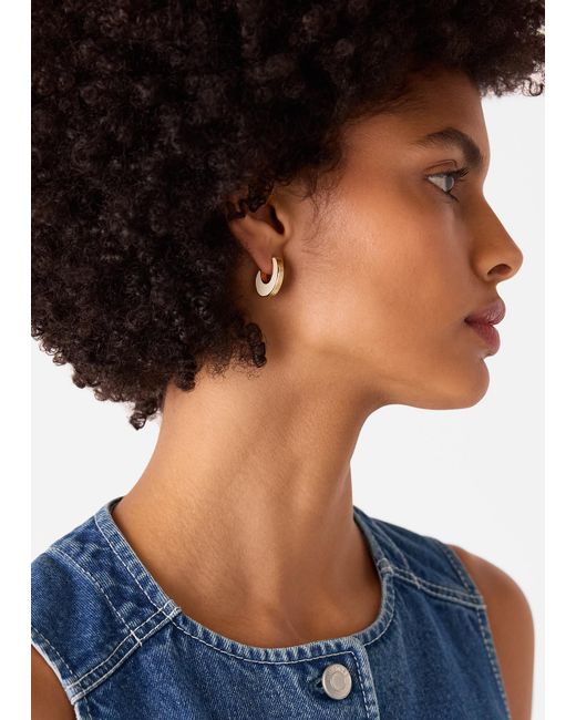 Whistles Blue Double Enamel Earring