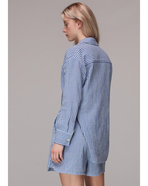 Whistles Blue Olivia Stripe Shorts