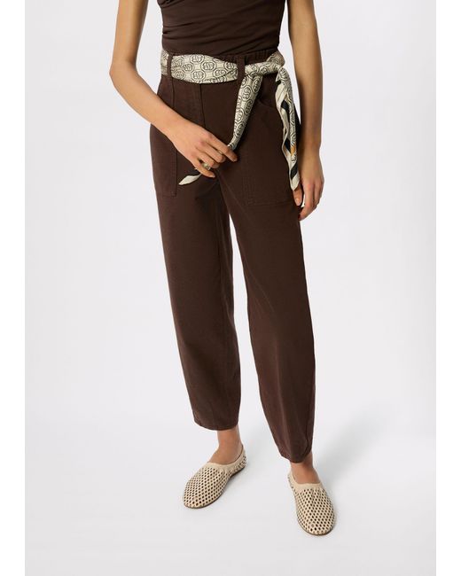 Whistles White Petite Tessa Casual Trouser