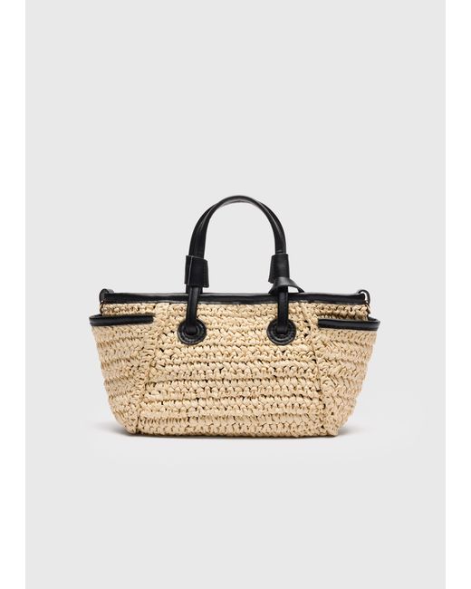 Whistles Natural Aylin Mini Straw Tote Bag