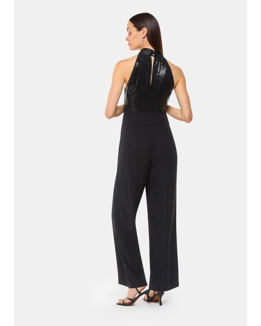 Whistles Black Glamorous Sequin Bodice Jumpsuit