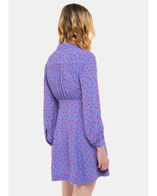 Whistles Purple Scattered Petals Print Dress