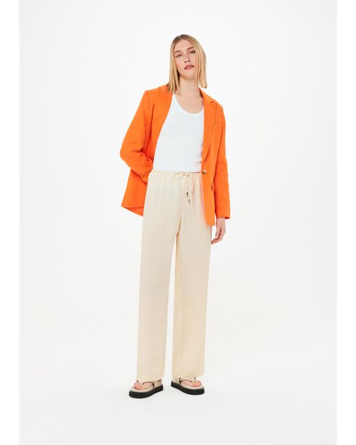 Whistles Orange Anika Tie Front Trouser