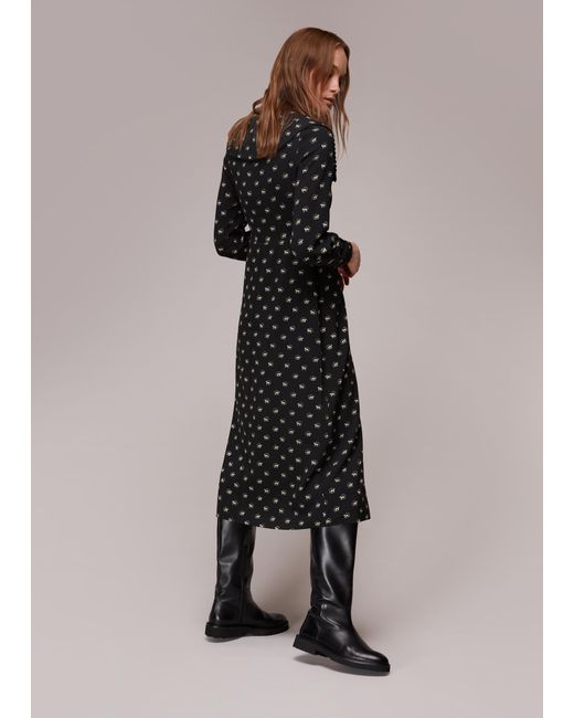 Whistles Multicolor Izzy Horseshoe Collar Dress