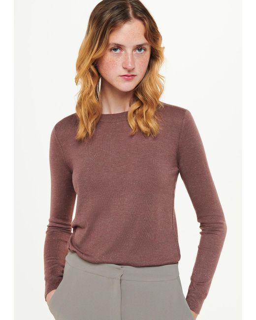 Whistles Purple Annie Sparkle Crew Neck