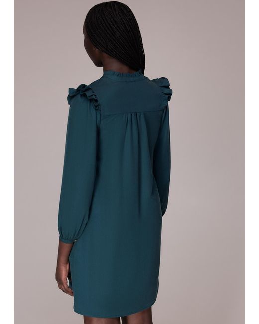 Whistles Blue Katie Button Through Dress