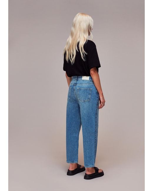 Whistles Blue Petite Authentic Hollie Button Jean