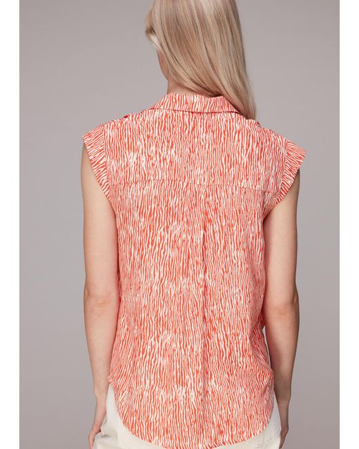 Whistles Pink Woodland Animal Print Shirt