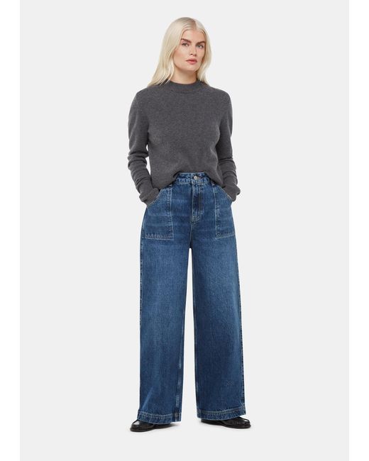 Whistles Blue Petite Authentic Raya Straight Jean